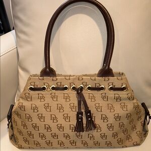 Dooney & Bourke Tan and Brown Satchel